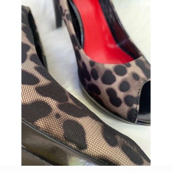 Moda Spana : leopard print peep toe heel - Picture 5 of 7